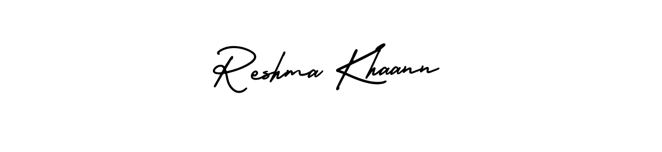 Use a signature maker to create a handwritten signature online. With this signature software, you can design (AmerikaSignatureDemo-Regular) your own signature for name Reshma Khaann. Reshma Khaann signature style 3 images and pictures png