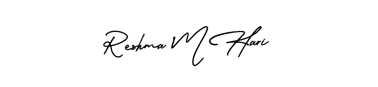 It looks lik you need a new signature style for name Reshma M Hari. Design unique handwritten (AmerikaSignatureDemo-Regular) signature with our free signature maker in just a few clicks. Reshma M Hari signature style 3 images and pictures png