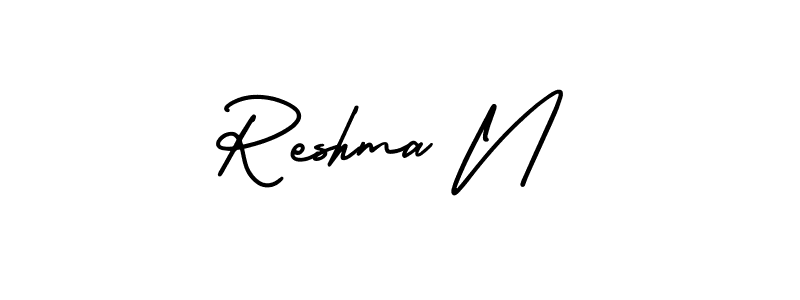 Make a short Reshma N signature style. Manage your documents anywhere anytime using AmerikaSignatureDemo-Regular. Create and add eSignatures, submit forms, share and send files easily. Reshma N signature style 3 images and pictures png