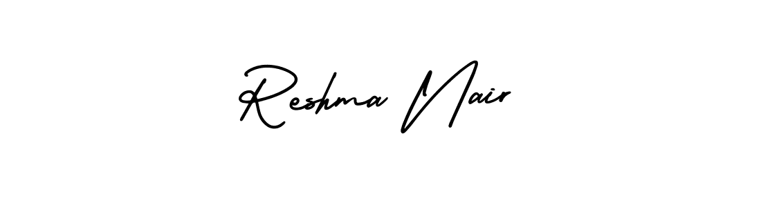 Create a beautiful signature design for name Reshma Nair. With this signature (AmerikaSignatureDemo-Regular) fonts, you can make a handwritten signature for free. Reshma Nair signature style 3 images and pictures png
