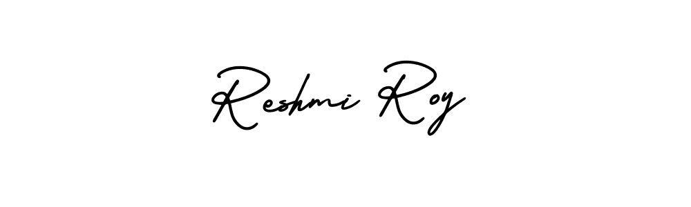 Use a signature maker to create a handwritten signature online. With this signature software, you can design (AmerikaSignatureDemo-Regular) your own signature for name Reshmi Roy. Reshmi Roy signature style 3 images and pictures png