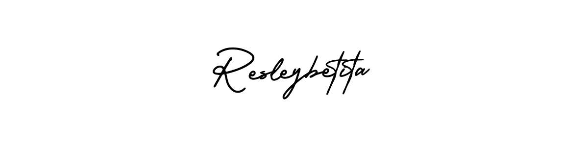 Check out images of Autograph of Resleybetita name. Actor Resleybetita Signature Style. AmerikaSignatureDemo-Regular is a professional sign style online. Resleybetita signature style 3 images and pictures png