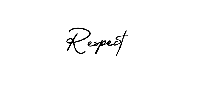 The best way (AmerikaSignatureDemo-Regular) to make a short signature is to pick only two or three words in your name. The name Respect include a total of six letters. For converting this name. Respect signature style 3 images and pictures png