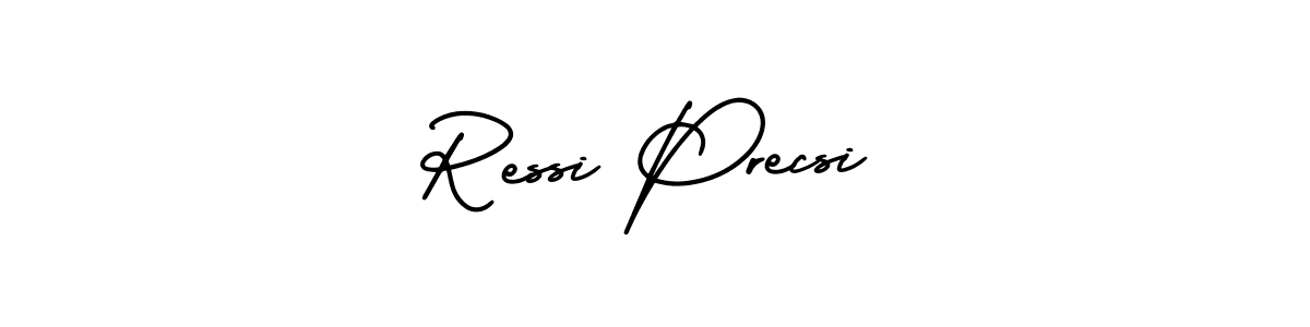 Design your own signature with our free online signature maker. With this signature software, you can create a handwritten (AmerikaSignatureDemo-Regular) signature for name Ressi Precsi. Ressi Precsi signature style 3 images and pictures png