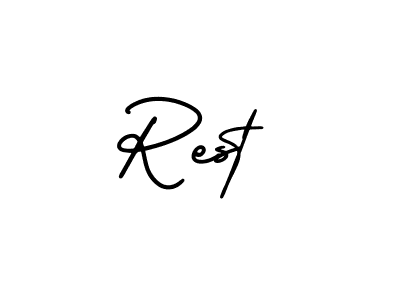 if you are searching for the best signature style for your name Rest. so please give up your signature search. here we have designed multiple signature styles  using AmerikaSignatureDemo-Regular. Rest signature style 3 images and pictures png