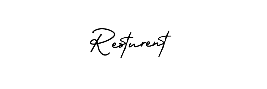 Also You can easily find your signature by using the search form. We will create Resturent name handwritten signature images for you free of cost using AmerikaSignatureDemo-Regular sign style. Resturent signature style 3 images and pictures png