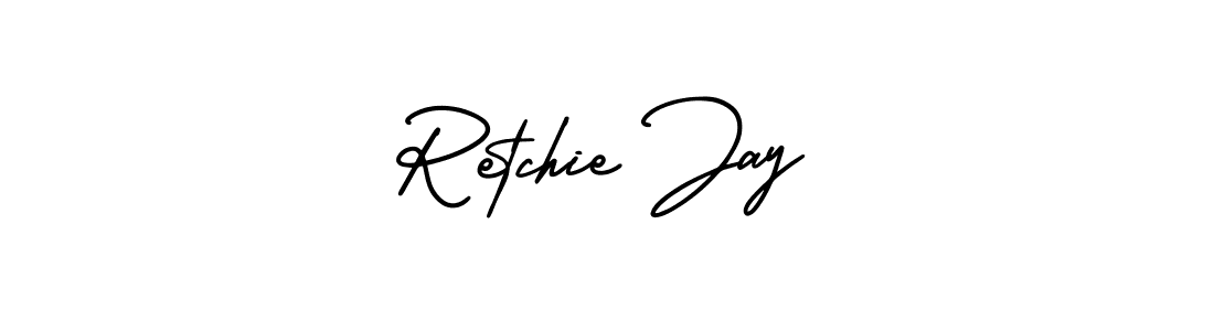 Also we have Retchie Jay name is the best signature style. Create professional handwritten signature collection using AmerikaSignatureDemo-Regular autograph style. Retchie Jay signature style 3 images and pictures png