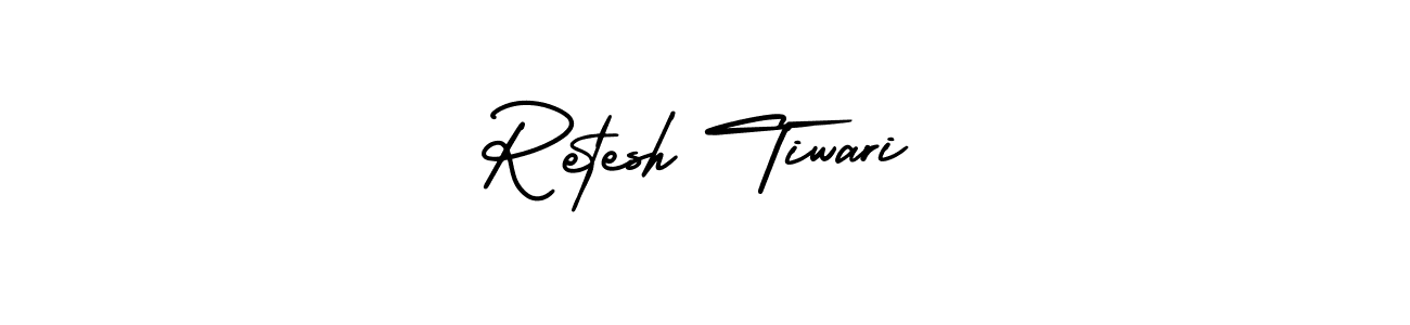 Make a beautiful signature design for name Retesh Tiwari. With this signature (AmerikaSignatureDemo-Regular) style, you can create a handwritten signature for free. Retesh Tiwari signature style 3 images and pictures png