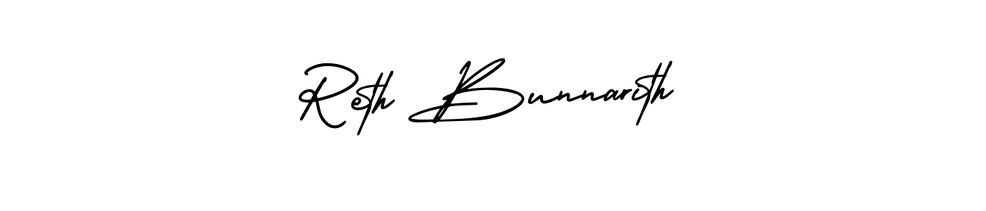 How to make Reth Bunnarith signature? AmerikaSignatureDemo-Regular is a professional autograph style. Create handwritten signature for Reth Bunnarith name. Reth Bunnarith signature style 3 images and pictures png