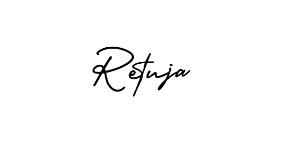 It looks lik you need a new signature style for name Retuja. Design unique handwritten (AmerikaSignatureDemo-Regular) signature with our free signature maker in just a few clicks. Retuja signature style 3 images and pictures png