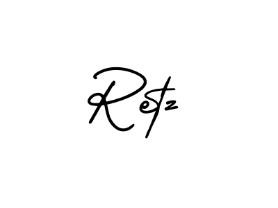 Retz stylish signature style. Best Handwritten Sign (AmerikaSignatureDemo-Regular) for my name. Handwritten Signature Collection Ideas for my name Retz. Retz signature style 3 images and pictures png