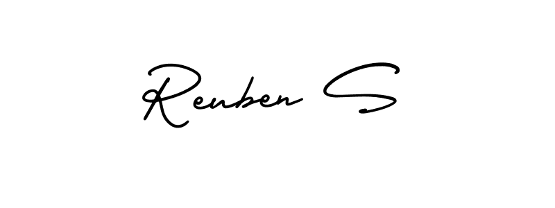 It looks lik you need a new signature style for name Reuben S. Design unique handwritten (AmerikaSignatureDemo-Regular) signature with our free signature maker in just a few clicks. Reuben S signature style 3 images and pictures png