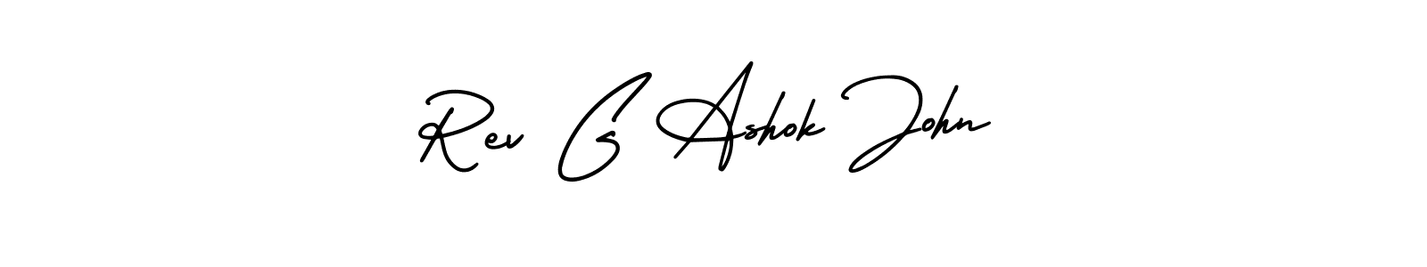 AmerikaSignatureDemo-Regular is a professional signature style that is perfect for those who want to add a touch of class to their signature. It is also a great choice for those who want to make their signature more unique. Get Rev G Ashok John name to fancy signature for free. Rev G Ashok John signature style 3 images and pictures png