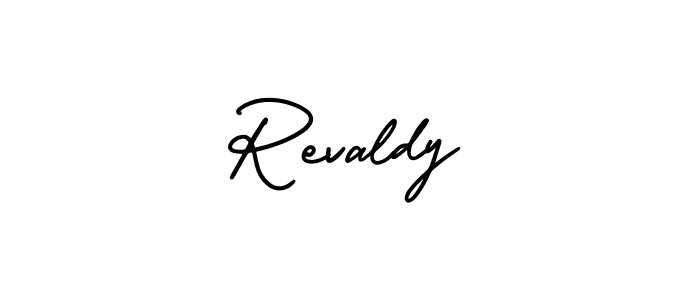 Design your own signature with our free online signature maker. With this signature software, you can create a handwritten (AmerikaSignatureDemo-Regular) signature for name Revaldy. Revaldy signature style 3 images and pictures png