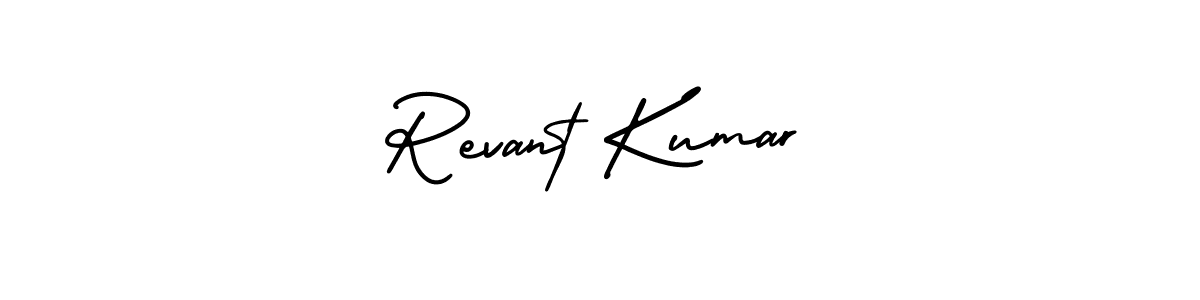 How to make Revant Kumar name signature. Use AmerikaSignatureDemo-Regular style for creating short signs online. This is the latest handwritten sign. Revant Kumar signature style 3 images and pictures png