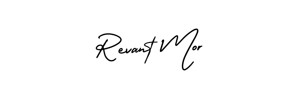 AmerikaSignatureDemo-Regular is a professional signature style that is perfect for those who want to add a touch of class to their signature. It is also a great choice for those who want to make their signature more unique. Get Revant Mor name to fancy signature for free. Revant Mor signature style 3 images and pictures png