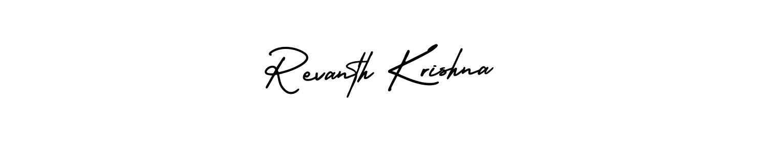 Design your own signature with our free online signature maker. With this signature software, you can create a handwritten (AmerikaSignatureDemo-Regular) signature for name Revanth Krishna. Revanth Krishna signature style 3 images and pictures png