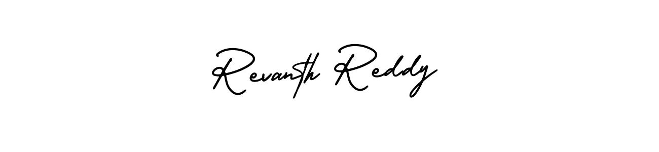 The best way (AmerikaSignatureDemo-Regular) to make a short signature is to pick only two or three words in your name. The name Revanth Reddy include a total of six letters. For converting this name. Revanth Reddy signature style 3 images and pictures png