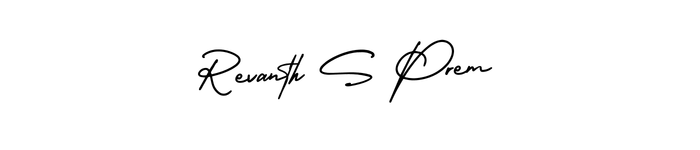 Also You can easily find your signature by using the search form. We will create Revanth S Prem name handwritten signature images for you free of cost using AmerikaSignatureDemo-Regular sign style. Revanth S Prem signature style 3 images and pictures png