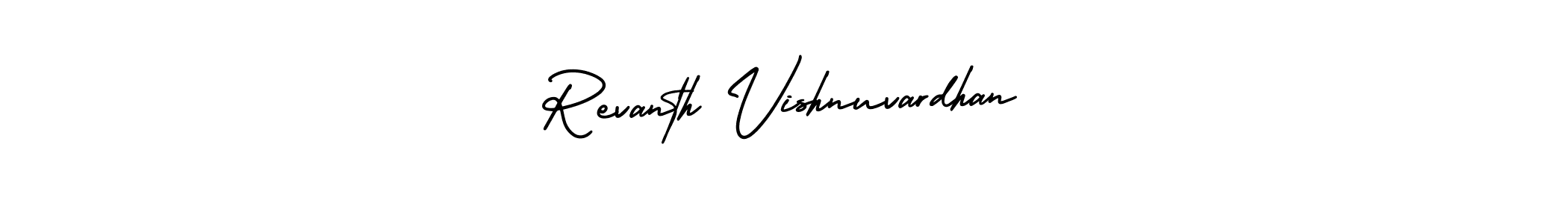 Revanth Vishnuvardhan stylish signature style. Best Handwritten Sign (AmerikaSignatureDemo-Regular) for my name. Handwritten Signature Collection Ideas for my name Revanth Vishnuvardhan. Revanth Vishnuvardhan signature style 3 images and pictures png