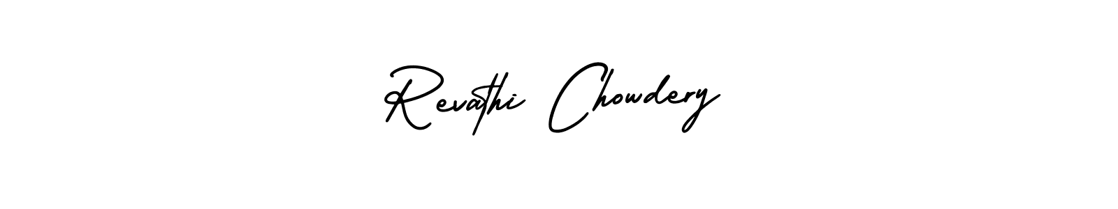 if you are searching for the best signature style for your name Revathi Chowdery. so please give up your signature search. here we have designed multiple signature styles  using AmerikaSignatureDemo-Regular. Revathi Chowdery signature style 3 images and pictures png