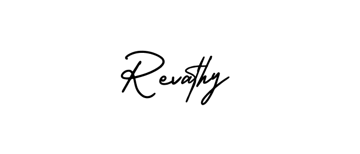 It looks lik you need a new signature style for name Revathy. Design unique handwritten (AmerikaSignatureDemo-Regular) signature with our free signature maker in just a few clicks. Revathy signature style 3 images and pictures png