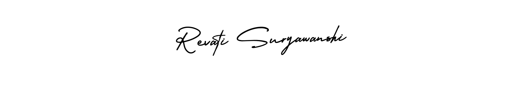 How to make Revati Suryawanshi name signature. Use AmerikaSignatureDemo-Regular style for creating short signs online. This is the latest handwritten sign. Revati Suryawanshi signature style 3 images and pictures png