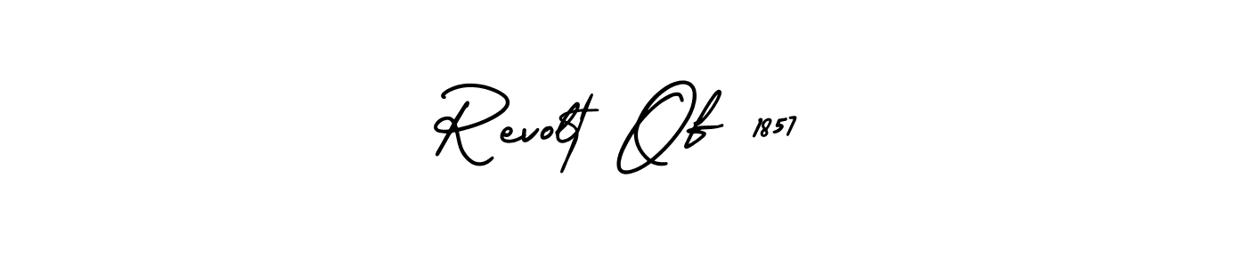 The best way (AmerikaSignatureDemo-Regular) to make a short signature is to pick only two or three words in your name. The name Revolt Of 1857 include a total of six letters. For converting this name. Revolt Of 1857 signature style 3 images and pictures png