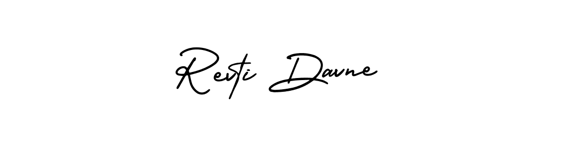 Revti Davne stylish signature style. Best Handwritten Sign (AmerikaSignatureDemo-Regular) for my name. Handwritten Signature Collection Ideas for my name Revti Davne. Revti Davne signature style 3 images and pictures png