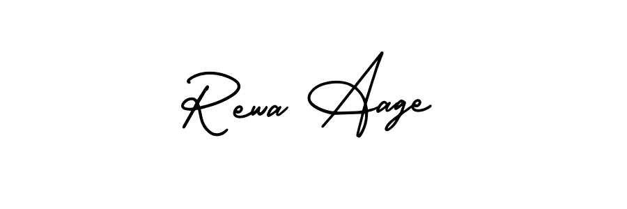 Design your own signature with our free online signature maker. With this signature software, you can create a handwritten (AmerikaSignatureDemo-Regular) signature for name Rewa Aage. Rewa Aage signature style 3 images and pictures png