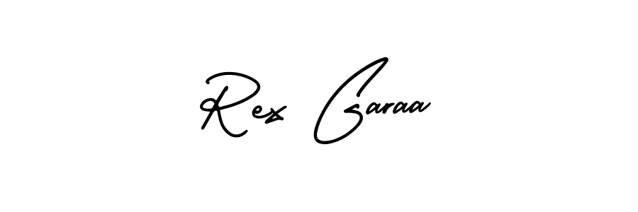 Make a beautiful signature design for name Rex Garaa. With this signature (AmerikaSignatureDemo-Regular) style, you can create a handwritten signature for free. Rex Garaa signature style 3 images and pictures png