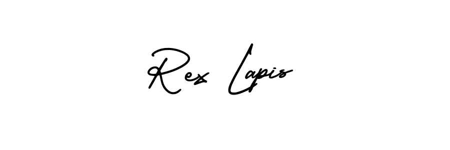 Make a beautiful signature design for name Rex Lapis. With this signature (AmerikaSignatureDemo-Regular) style, you can create a handwritten signature for free. Rex Lapis signature style 3 images and pictures png