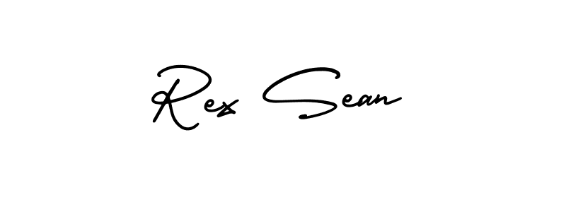 if you are searching for the best signature style for your name Rex Sean. so please give up your signature search. here we have designed multiple signature styles  using AmerikaSignatureDemo-Regular. Rex Sean signature style 3 images and pictures png