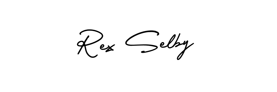 Rex Selby stylish signature style. Best Handwritten Sign (AmerikaSignatureDemo-Regular) for my name. Handwritten Signature Collection Ideas for my name Rex Selby. Rex Selby signature style 3 images and pictures png