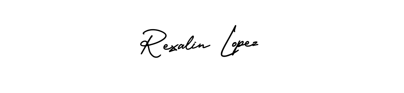 Also You can easily find your signature by using the search form. We will create Rexalin Lopez name handwritten signature images for you free of cost using AmerikaSignatureDemo-Regular sign style. Rexalin Lopez signature style 3 images and pictures png