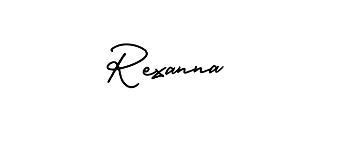 Make a short Rexanna signature style. Manage your documents anywhere anytime using AmerikaSignatureDemo-Regular. Create and add eSignatures, submit forms, share and send files easily. Rexanna signature style 3 images and pictures png