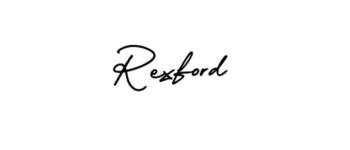 Create a beautiful signature design for name Rexford. With this signature (AmerikaSignatureDemo-Regular) fonts, you can make a handwritten signature for free. Rexford signature style 3 images and pictures png