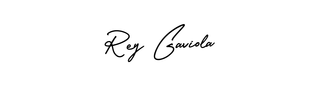 Design your own signature with our free online signature maker. With this signature software, you can create a handwritten (AmerikaSignatureDemo-Regular) signature for name Rey Gaviola. Rey Gaviola signature style 3 images and pictures png