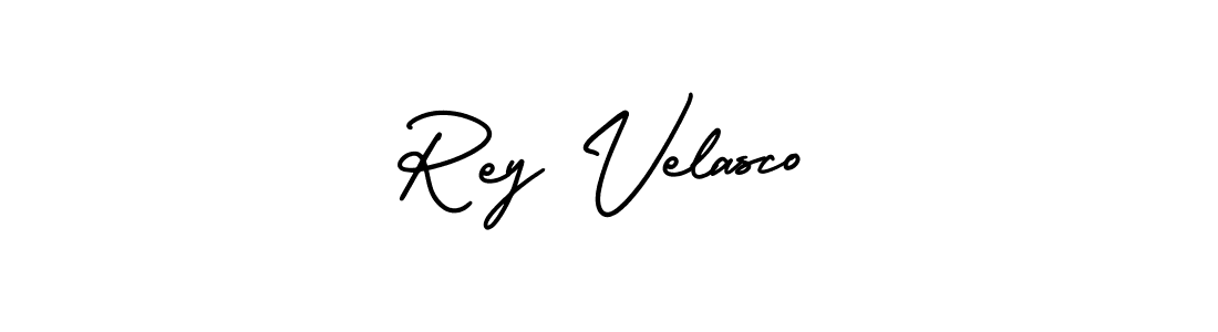 You should practise on your own different ways (AmerikaSignatureDemo-Regular) to write your name (Rey Velasco) in signature. don't let someone else do it for you. Rey Velasco signature style 3 images and pictures png