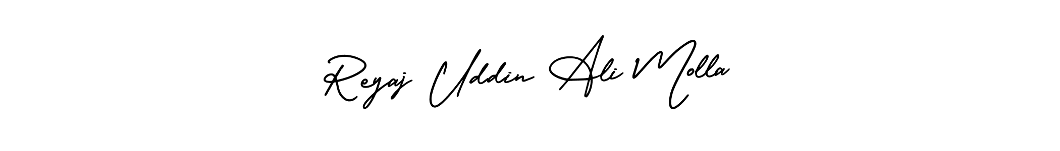 Also You can easily find your signature by using the search form. We will create Reyaj Uddin Ali Molla name handwritten signature images for you free of cost using AmerikaSignatureDemo-Regular sign style. Reyaj Uddin Ali Molla signature style 3 images and pictures png
