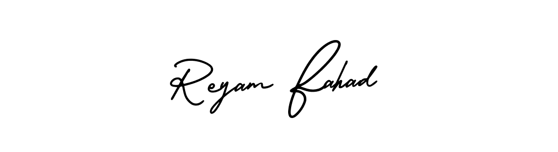 It looks lik you need a new signature style for name Reyam Fahad. Design unique handwritten (AmerikaSignatureDemo-Regular) signature with our free signature maker in just a few clicks. Reyam Fahad signature style 3 images and pictures png