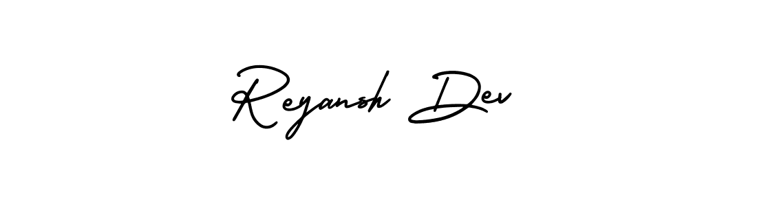 It looks lik you need a new signature style for name Reyansh Dev. Design unique handwritten (AmerikaSignatureDemo-Regular) signature with our free signature maker in just a few clicks. Reyansh Dev signature style 3 images and pictures png