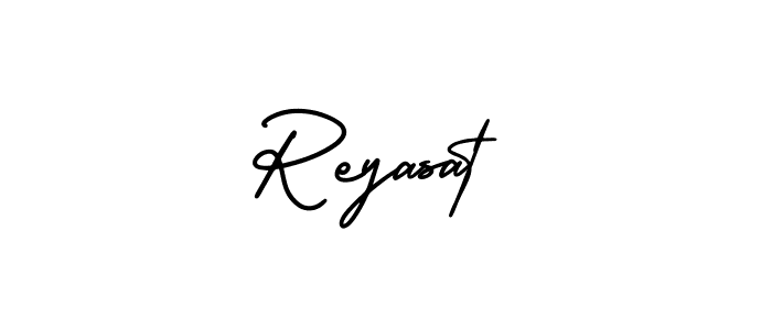 Make a beautiful signature design for name Reyasat. With this signature (AmerikaSignatureDemo-Regular) style, you can create a handwritten signature for free. Reyasat signature style 3 images and pictures png