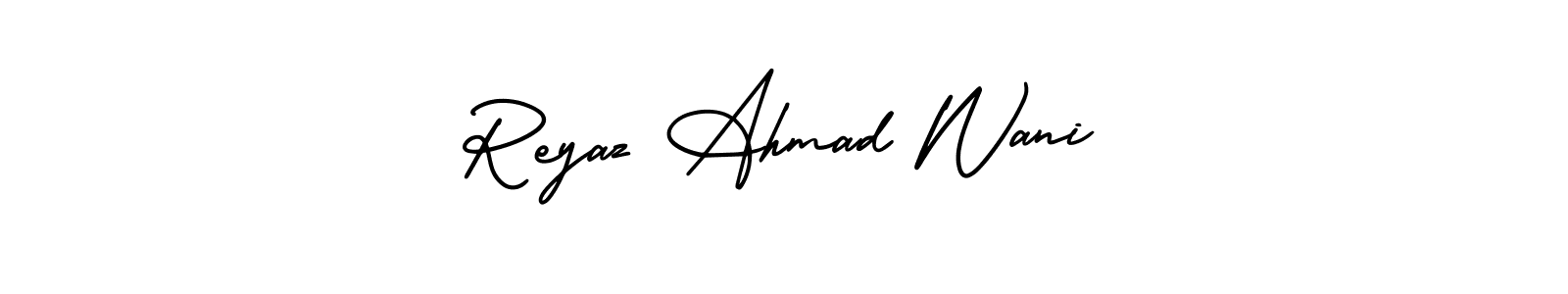 Reyaz Ahmad Wani stylish signature style. Best Handwritten Sign (AmerikaSignatureDemo-Regular) for my name. Handwritten Signature Collection Ideas for my name Reyaz Ahmad Wani. Reyaz Ahmad Wani signature style 3 images and pictures png
