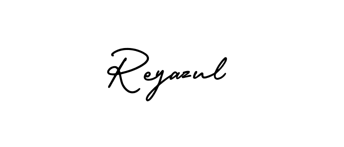 Make a beautiful signature design for name Reyazul. With this signature (AmerikaSignatureDemo-Regular) style, you can create a handwritten signature for free. Reyazul signature style 3 images and pictures png