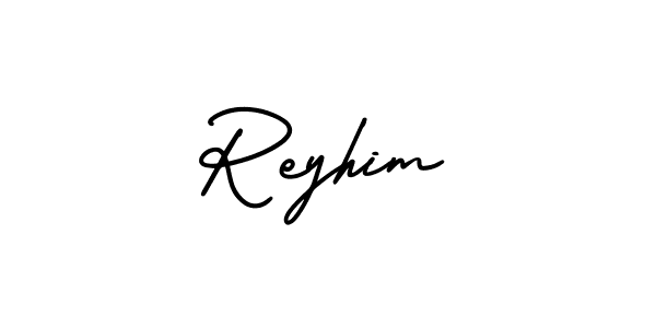It looks lik you need a new signature style for name Reyhim. Design unique handwritten (AmerikaSignatureDemo-Regular) signature with our free signature maker in just a few clicks. Reyhim signature style 3 images and pictures png