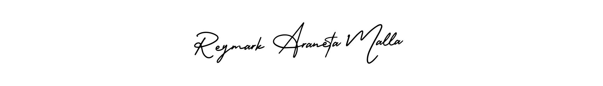 Design your own signature with our free online signature maker. With this signature software, you can create a handwritten (AmerikaSignatureDemo-Regular) signature for name Reymark Araneta Malla. Reymark Araneta Malla signature style 3 images and pictures png