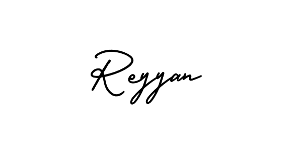Reyyan stylish signature style. Best Handwritten Sign (AmerikaSignatureDemo-Regular) for my name. Handwritten Signature Collection Ideas for my name Reyyan. Reyyan signature style 3 images and pictures png