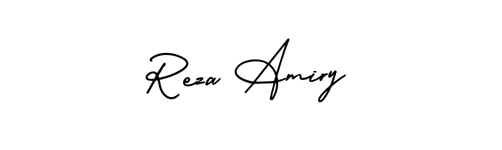 Reza Amiry stylish signature style. Best Handwritten Sign (AmerikaSignatureDemo-Regular) for my name. Handwritten Signature Collection Ideas for my name Reza Amiry. Reza Amiry signature style 3 images and pictures png