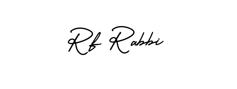 Similarly AmerikaSignatureDemo-Regular is the best handwritten signature design. Signature creator online .You can use it as an online autograph creator for name Rf Rabbi. Rf Rabbi signature style 3 images and pictures png